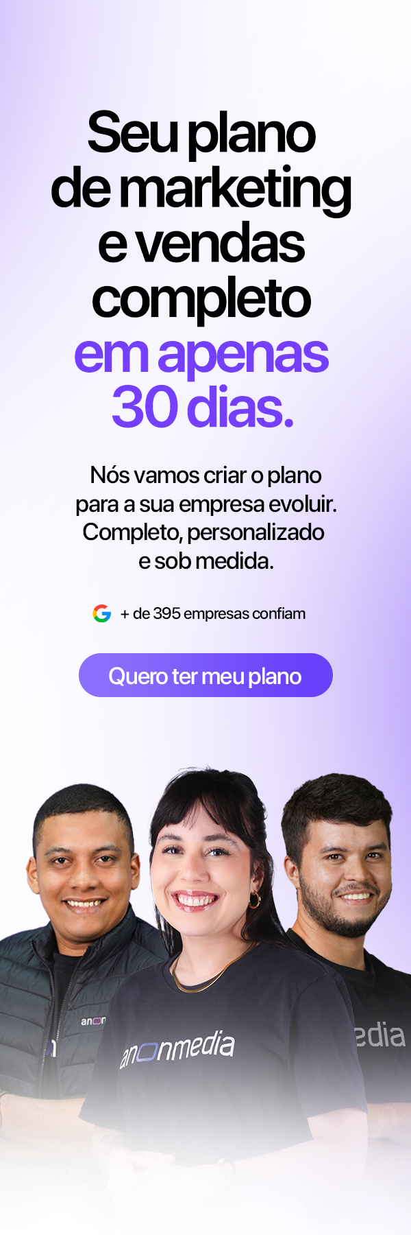Seu plano de marketing e vendas completo em apenas 30 dias. Quero ter meu plano.